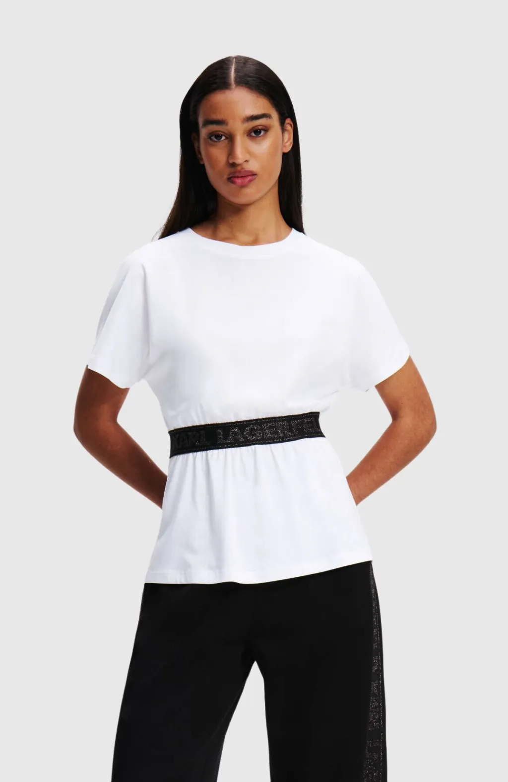 glitter logo tape t-shirt - 1