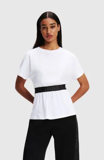 glitter logo tape t-shirt