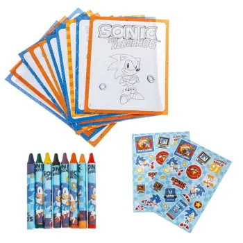 Bllok vizatimi, unë shoh dhe pikturoj me Sonic dhe stickers - 20F
