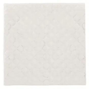 Këllëf jastëku dekorative, velvet, dimërore me ngjyrë e bardhë me model diamanti 45x43cm