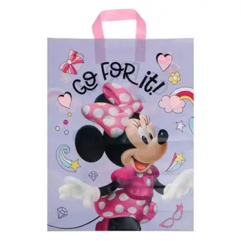 Çantë dhurate me dizajn Minnie me ngjyrë lejla 40x50cm