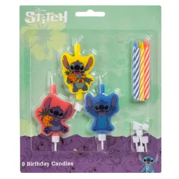 Qirinj për ditëlindje me Stitch - 9 copë.