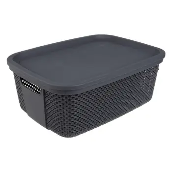 Kuti plastike kapak gri 12lt