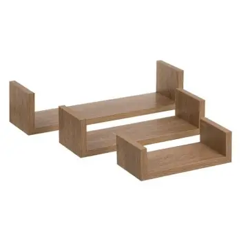 Rafte muri MDF me ngjyrë kafe - 3 copë