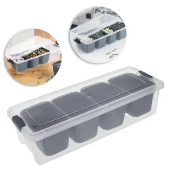 Organizuese plastike me 4 ndarje 37.5x14.5x9.5cm