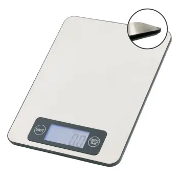 Peshore elektronike kuzhine LCD me xham 5 kg - Inox