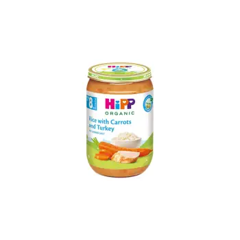 HIPP ORIZ ME KARROTA DHE GJEL DETI 220gr