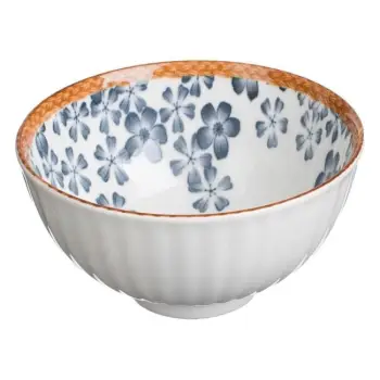 Tas i vogël i bardhë, porcelan i thellë, i rrumbullakët, me dizajn lulesh, 250 ml