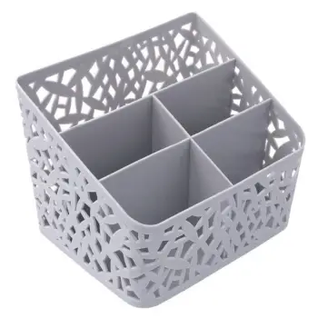 Mbajtëse lapsash plastike e thurur gri blu me 5 ndarje 18x15x13.5cm