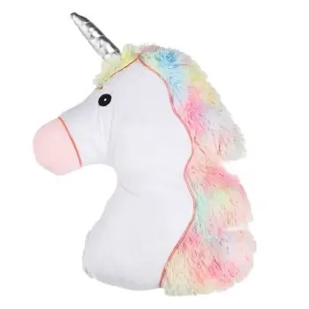 Jastëk dekorativ, Unicorn i bardhë me jele shumëngjyrëshe 33x45cm