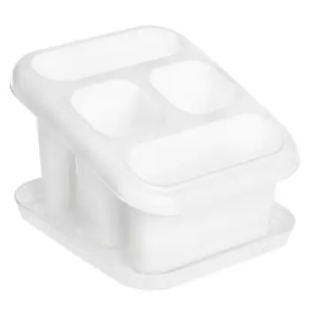 Organizues plastik me tabaka për tharjen e enëve të kuzhinës, e bardhë 15x17x12.5cm