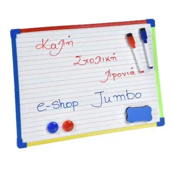 Tabelë magnetike shkrimi dy anëshe me markera 40x30cm