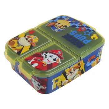 Tas ushqimi me 3 ndarje, e verdhë, blu me dizajn Paw Patrol - 790ml