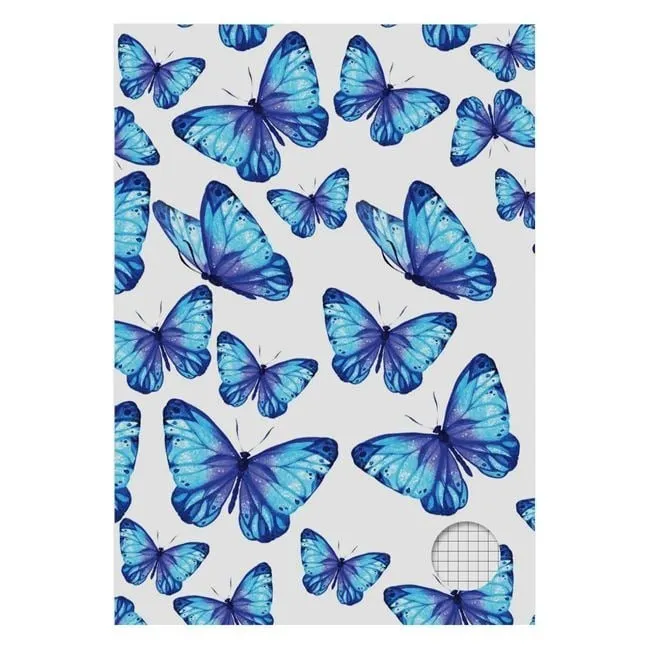 Fletore A4 me kuti, dizajn me flututur blu - 40 faqe - 1