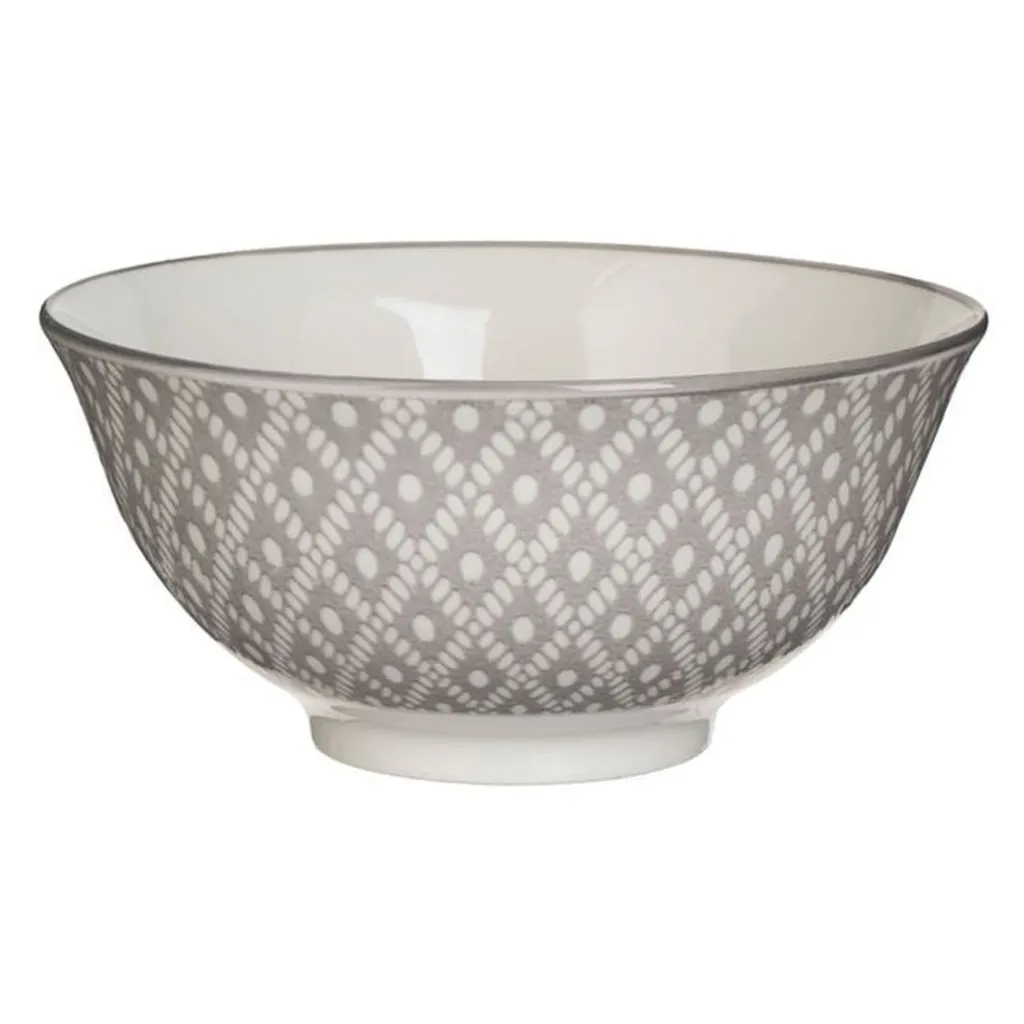 Tas porcelani me model të bardhë gri 600ml - 1