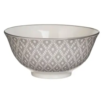 Tas porcelani me model të bardhë gri 600ml