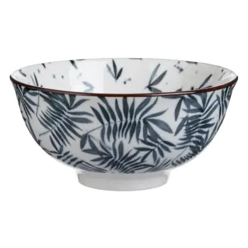 Tas prej porcelani I bardhë me dizajn gjethesh 290ml