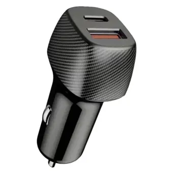 Karikues makine i zi 48W me 2 porta USB dhe TYPE C i-JMB