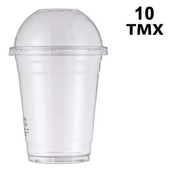 Gota plastike transparente me kapak 360ml - 10 copë