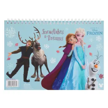 Bllok vizatimi B5 spirale me dizajn Elsa &amp; Anna nga Frozen 2 me xixa - 26F