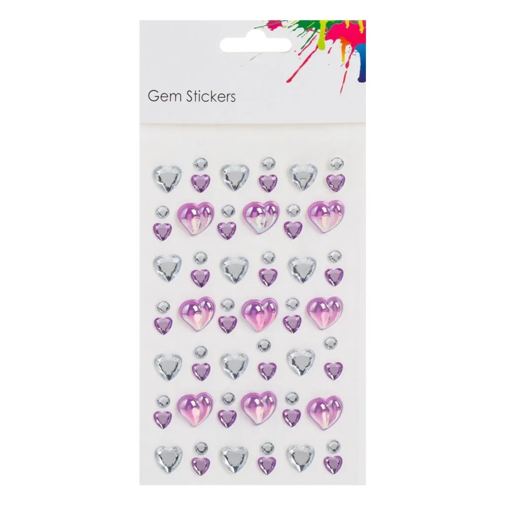 Stickers/gurë formë zemrash ngjyrë lejla dhe silver - 1
