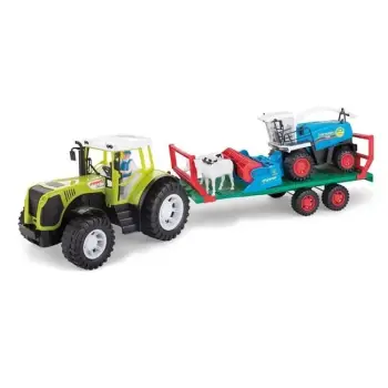 Lodër traktor me rimorkio dhe makinë shirëse me zë