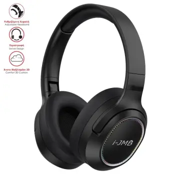 Kufje bluetooth të palosshme të zeza me RGB i-JMB
