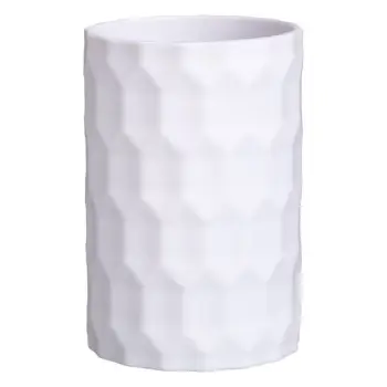 Mbajtëse për furça dhëmbësh plastik me dizajn të bardhë me dizajn formë hoje mjalti Ø7x11.3cm