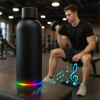 Shishe termus me bluetooth speaker, i zi 430 ml