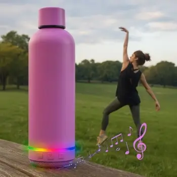 Shishe termus me bluetooth speaker, rozë 430 ml