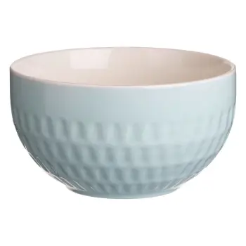 Tas servirjeje prej porcelani, i bardhë, bojëqielli, me dizajn 630 ml
