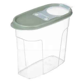 Enë për ruajtjen e drithërave transparent me kapak mente 1.7L