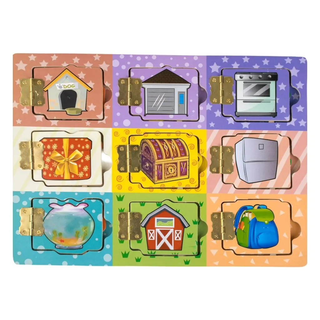 Puzzle druri me dyer dhe objekte 30x22.5cm - 1