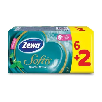 ZEWA SOFTIS MENTHOL 6+2x10