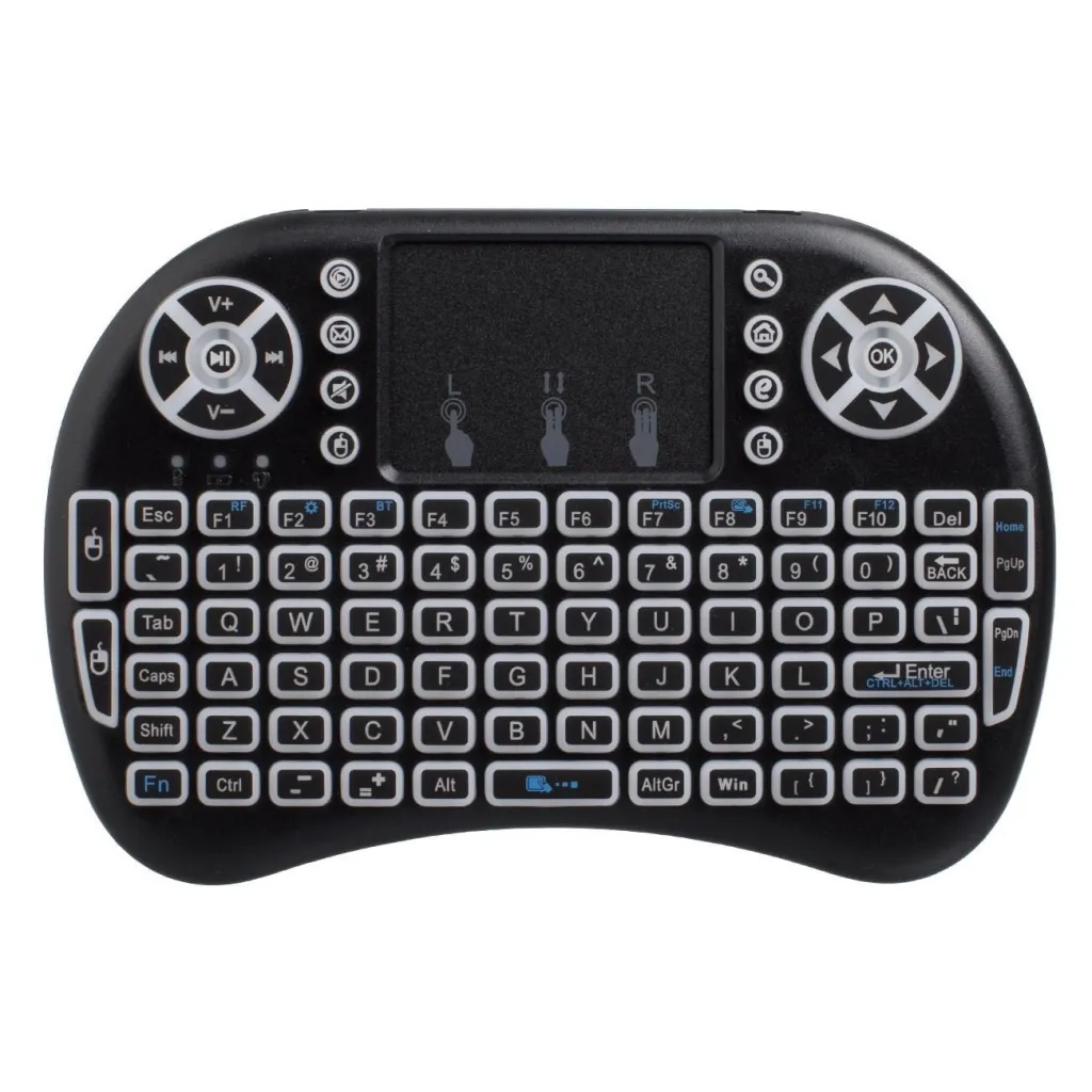 Mini tastierë wireless me touchpad & dritë LED – 2.4GHz - 1