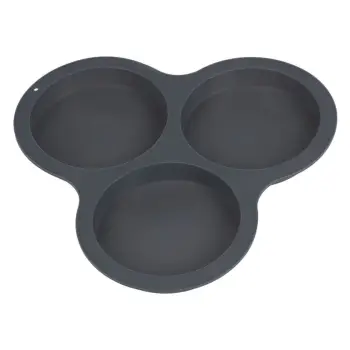 Formë pjekjeje silikoni gri me 3 rrathë për AirFryer 22.5x22.5cm