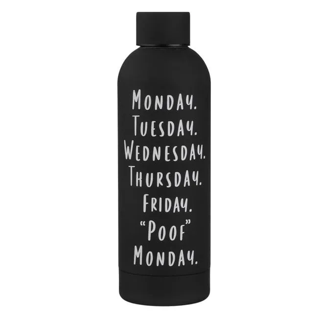 Shishe termus, i zi mat "Poof Monday" 520ml - 1
