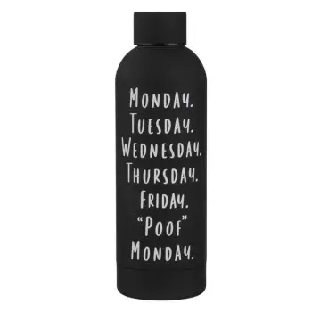 Shishe termus, i zi mat "Poof Monday" 520ml