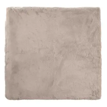 Këllëf jastëku dekorative bezhë me pellush 50x50cm