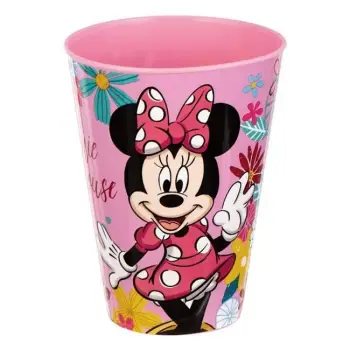 Gotë plastike për vajza rozë me dizajn Minnie 430ml