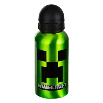 Shishe termus për fëmijë, jeshile me dizajn Minecraft 400ml