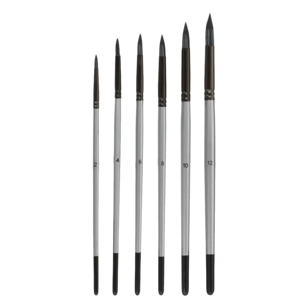 Set furçash silver me majë të rrumbullakët - 6 copë - 1