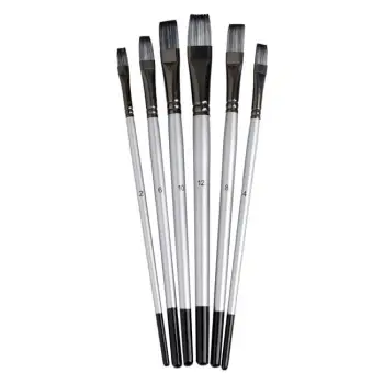 Set furçash silver me majë të sheshtë - 6 copë