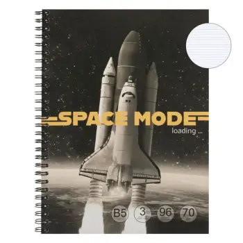 Bllok B5 spirale 3D me vija e zezë "Space Mode" - 96F