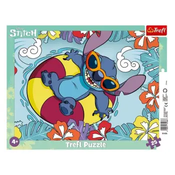 Puzzle me dizajn Stitch në ujë me komerdare (25 copë) - Trefl