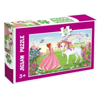 Puzzle me Princeshë dhe Unicorn (24 copë)