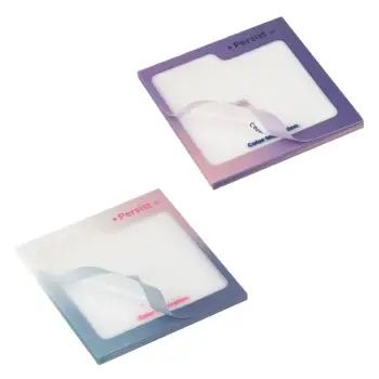 Etiketa transparente plastike me kornizë lejla me shkëlqim 7.5x7.5cm - 100F