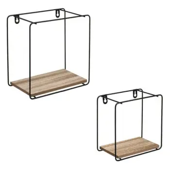 Set raftesh metalike dekorative MDF 2 madhësi katrore - 2 copë