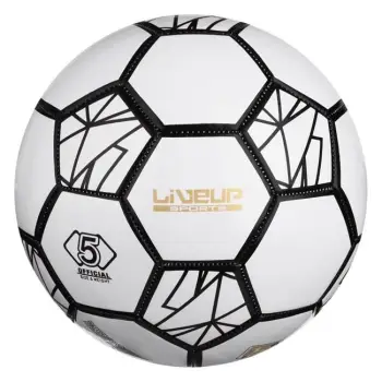 Top futbolli i bardhë me dizajne të zeza Nr. 5