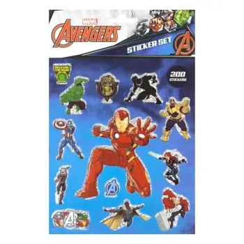 Set me stickers me Avengers 200 copë - 4 copë